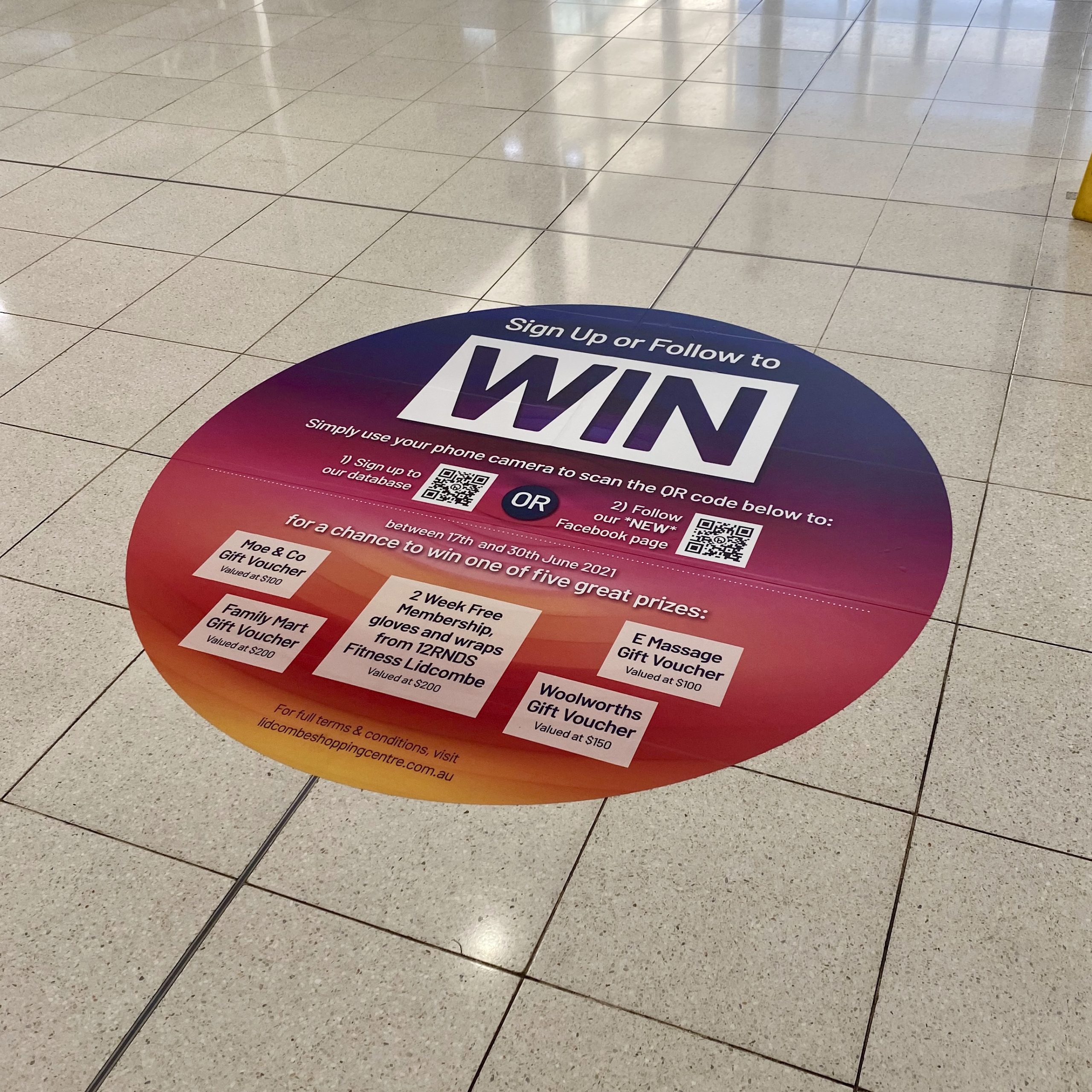 Floor Graphics Sticker/Decal For Shopping Mall Promotion